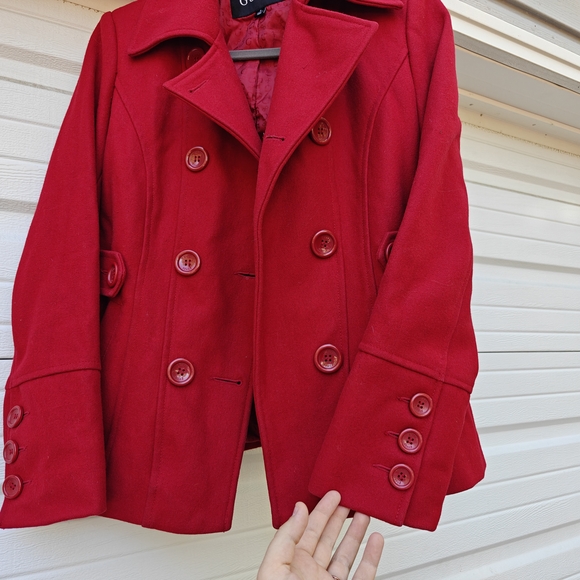 Guess Jackets & Blazers - Guess Women's Bold Red Peacoat